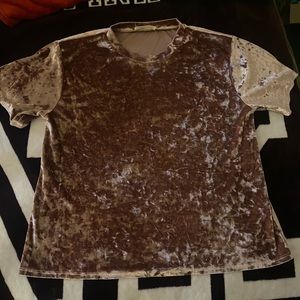 Velvet crop top size Xl